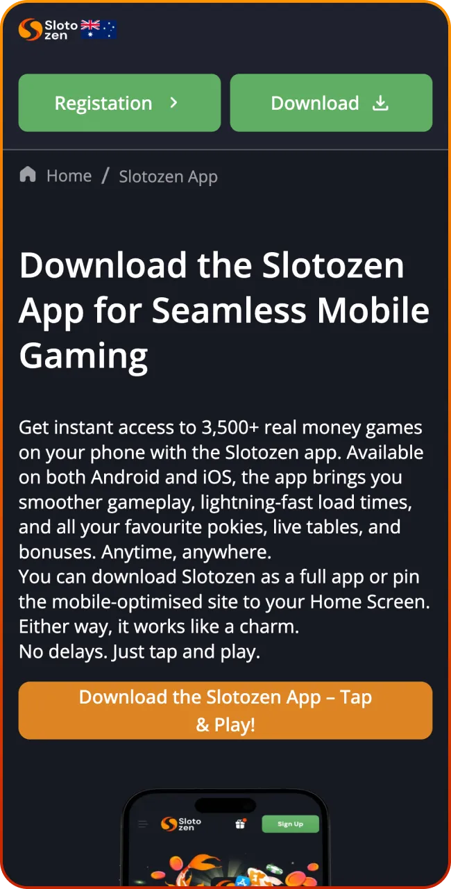 Click to download and start winning at Slotozen Casino.