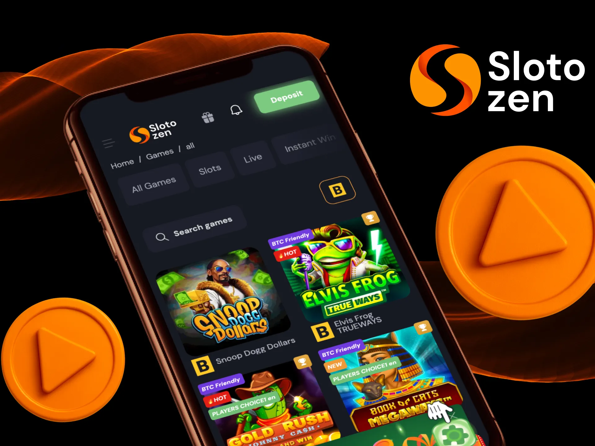 Play top mobile games now at Slotozen Casino.