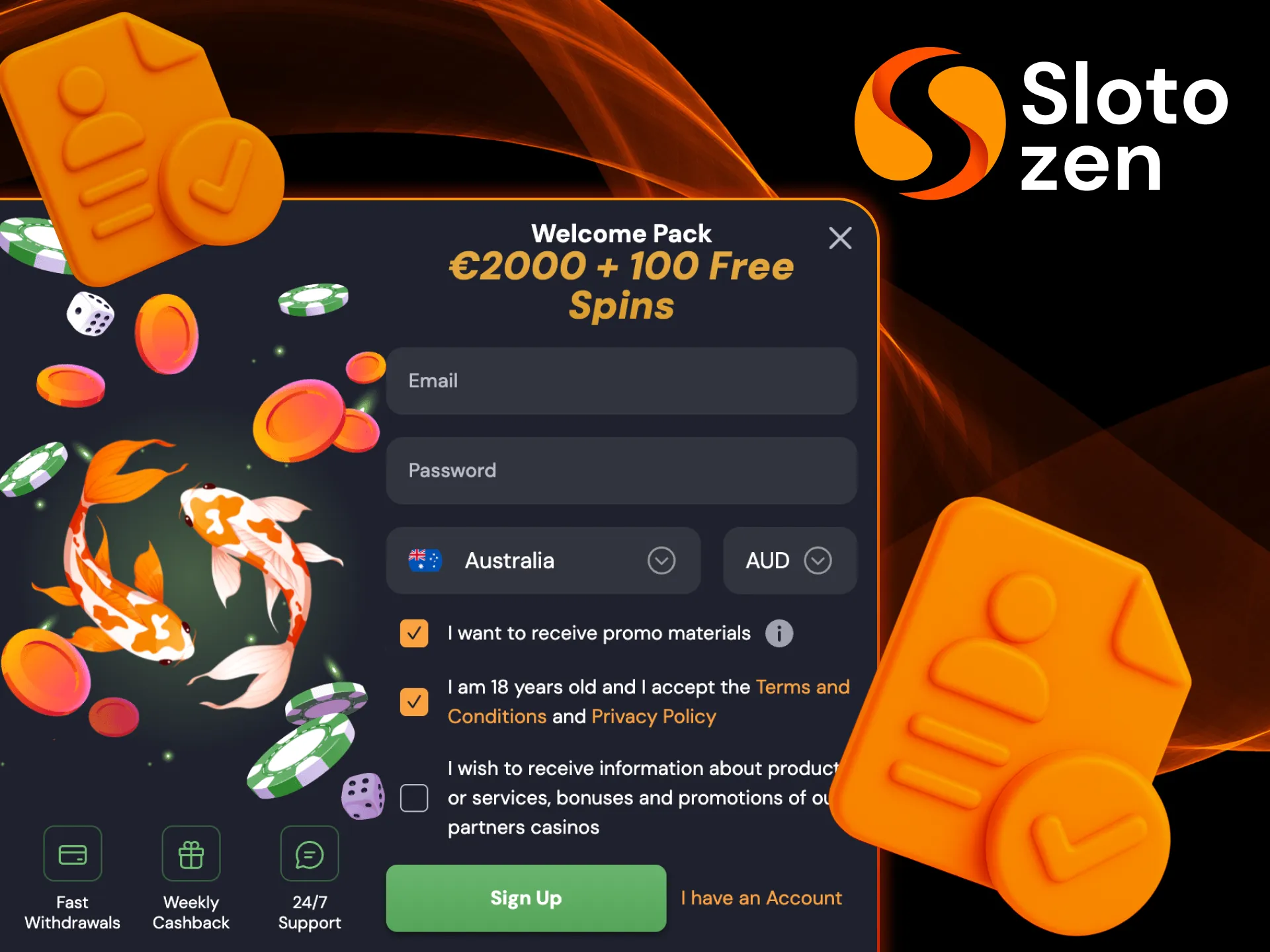 Join now and win at Slotozen Casino.