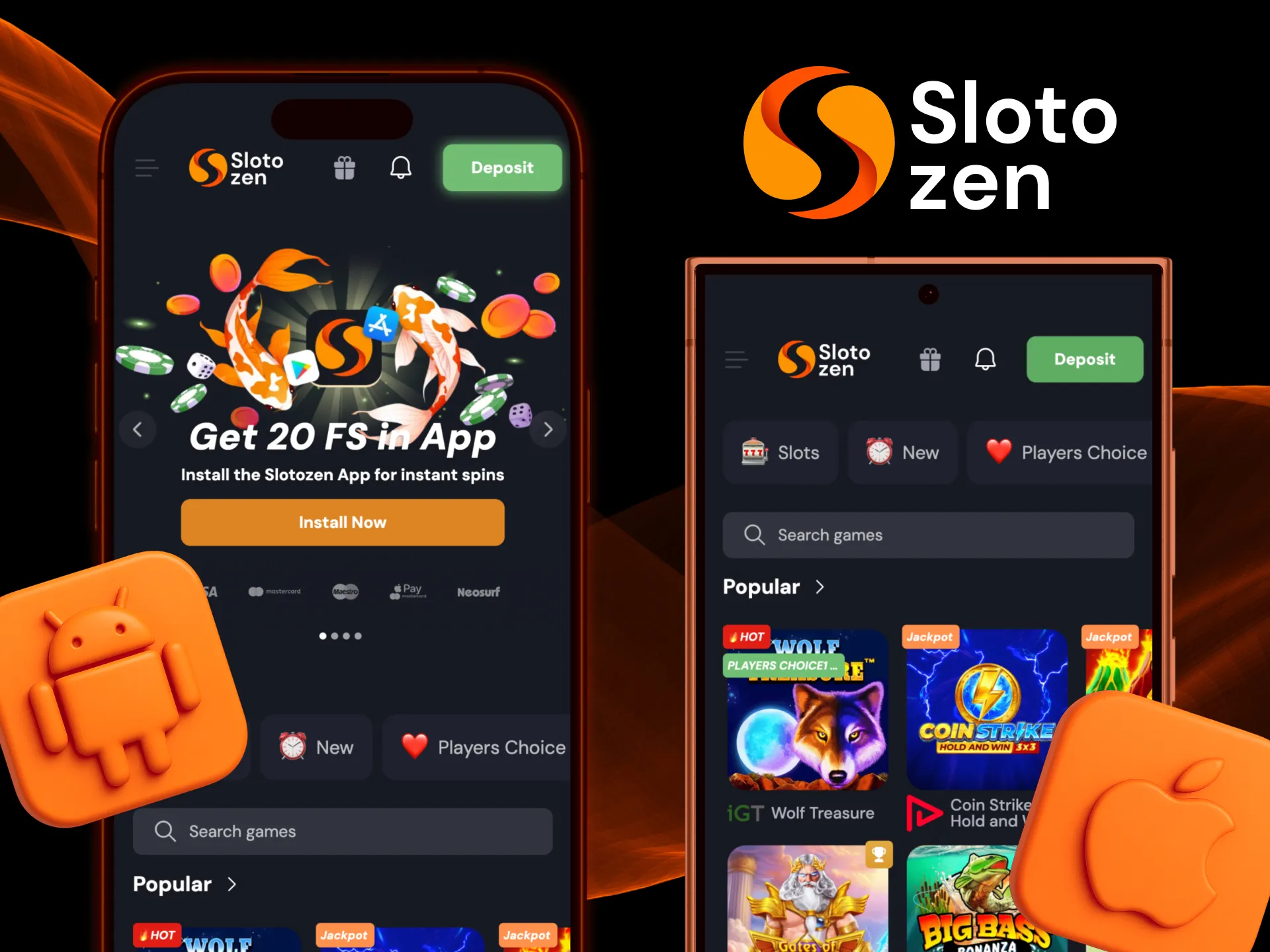 Win anytime on mobile at Slotozen Casino.