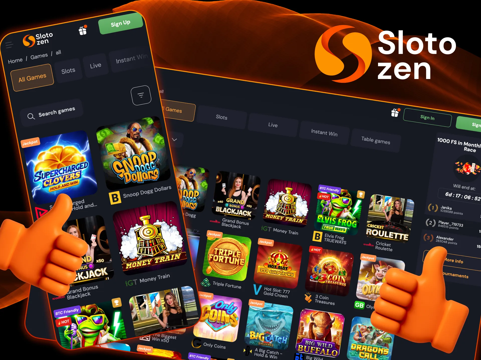 Play now and feel the thrill at Slotozen Casino.