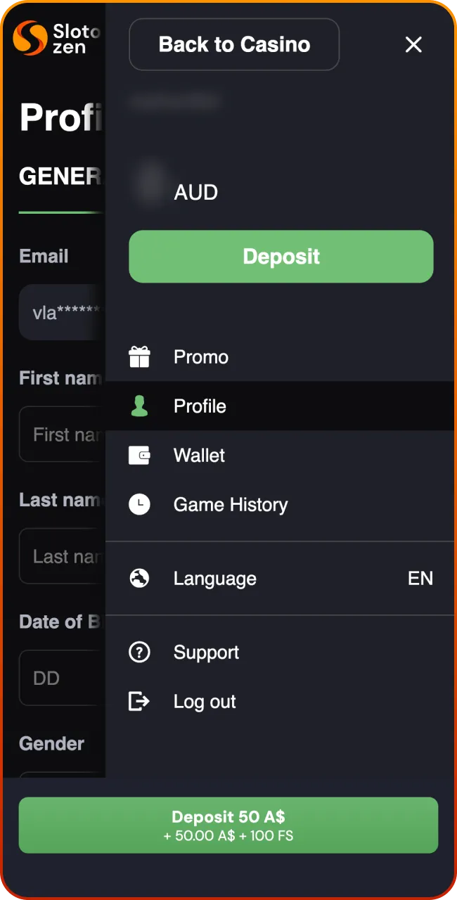 Get instant funds and play at Slotozen Casino.