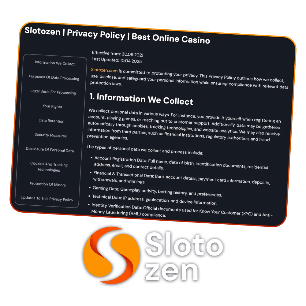 Stay secure and enjoy winning at Slotozen Casino.