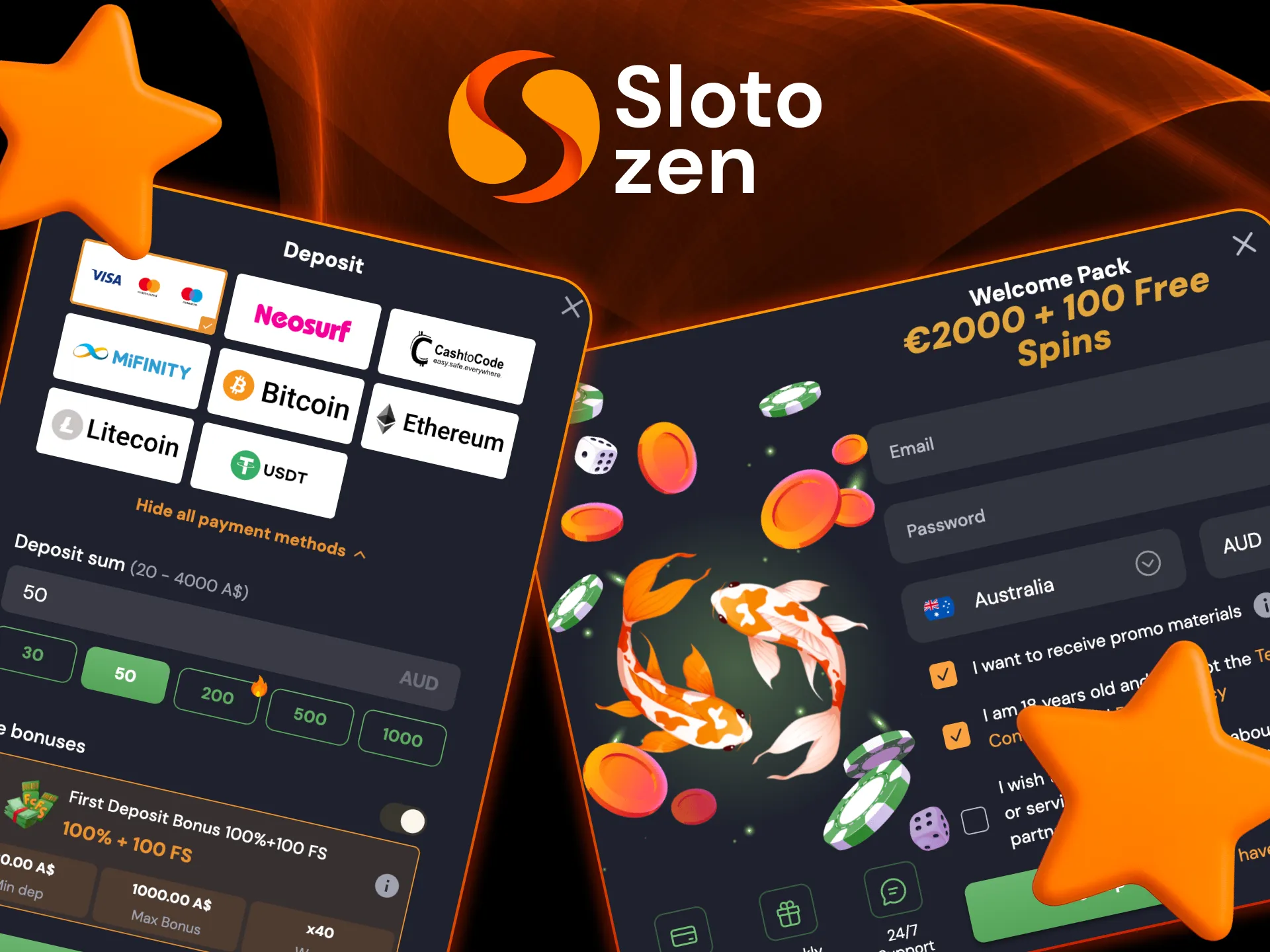 Claim your welcome bonus at Slotozen Casino.