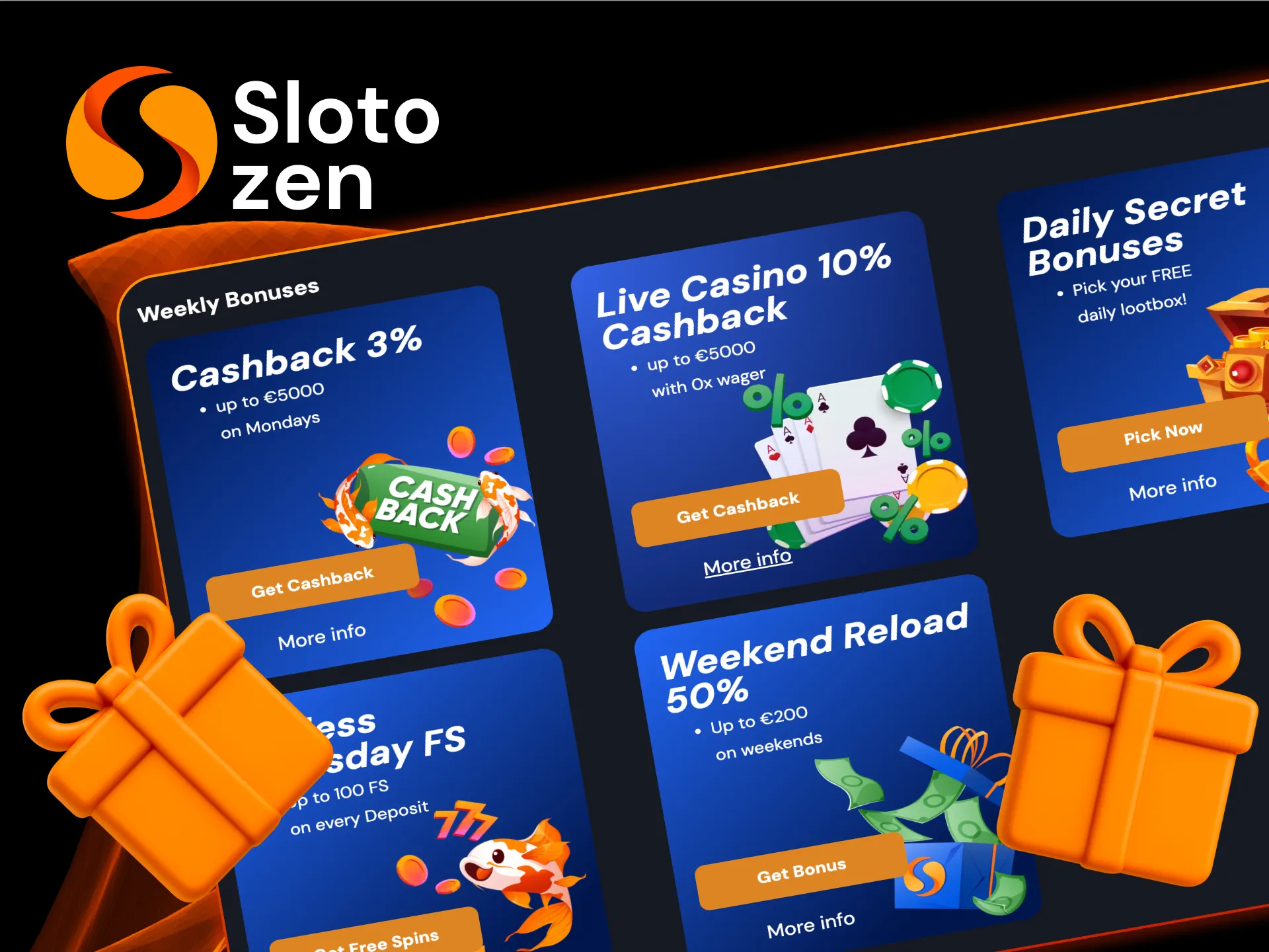 Enjoy weekly promos at Slotozen Casino.