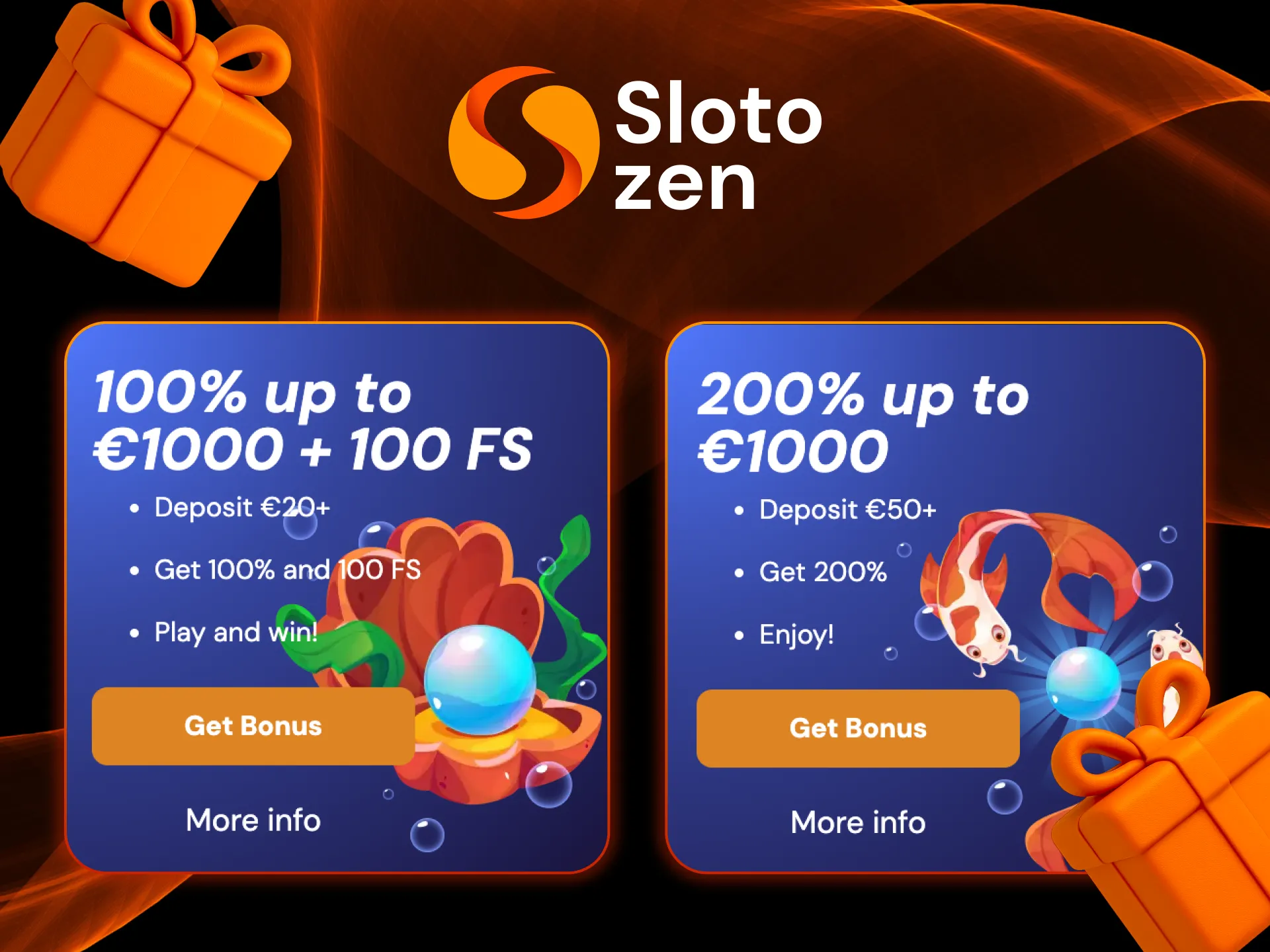 Get your welcome bonus at Slotozen Casino.