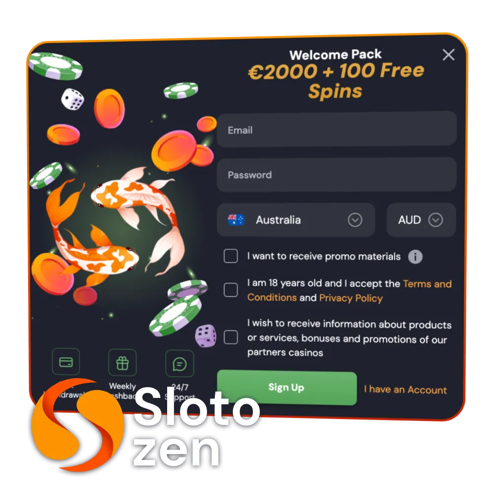 Register at Slotozen Casino and get a chance to win.