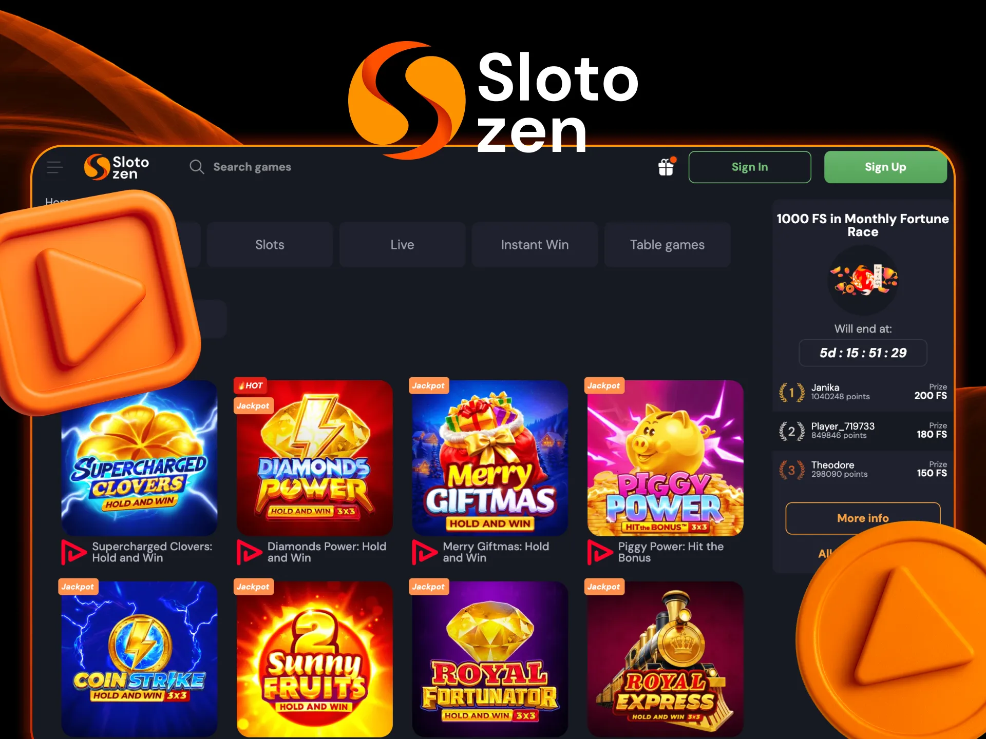 Start playing for real at Slotozen Casino.