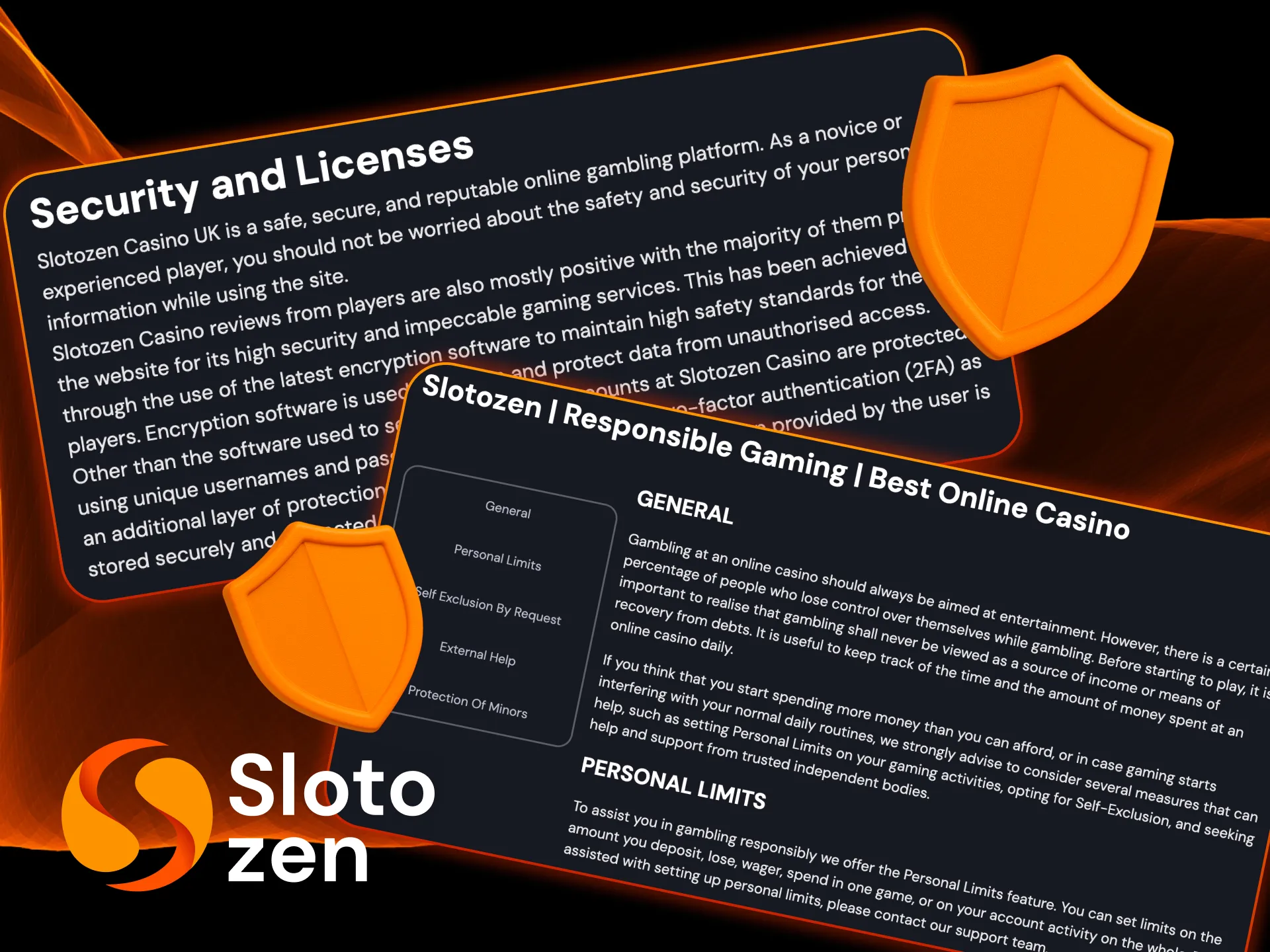 Fair play certified at Slotozen Casino.