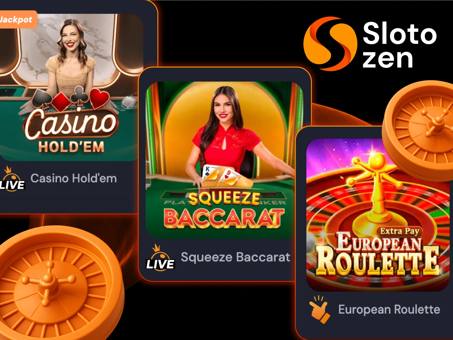 Play popular table games at Slotozen Casino.