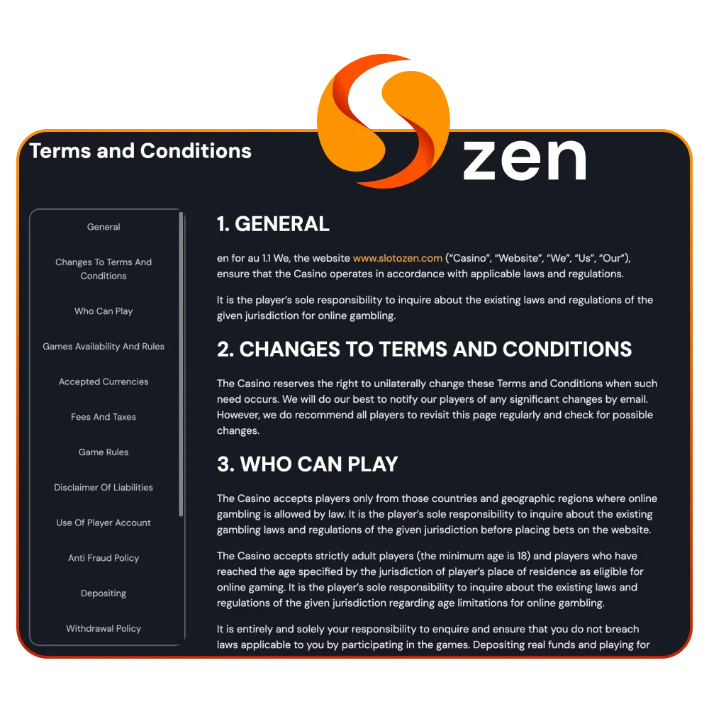 Know the rules and win at Slotozen Casino.